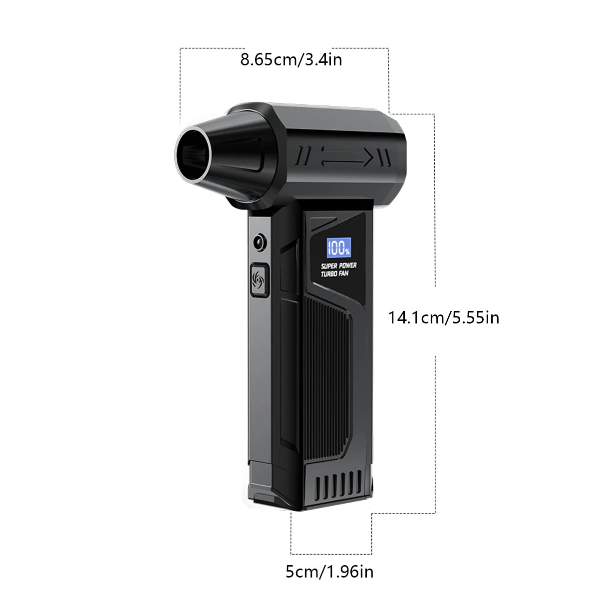 【2026New】Wireless Jet Fan Brushless Motor Turbo Air Blower For Car Cleaning With LED Light Digital Display Portable Outdoor Use